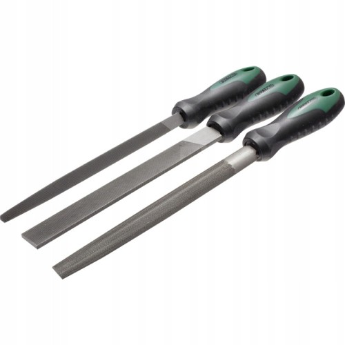 Pilniki do metalu STALCO 200 mm - zestaw 3 szt