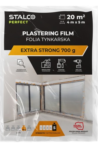 Folia tynkarska STALCO 4 x 5 m EXTRA STRONG