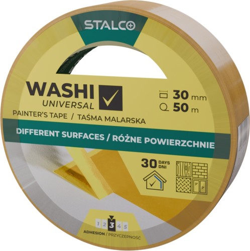 Taśma malarska uniwersalna STALCO WASHI 30 mm x 25 m