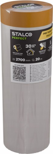 Folia ochronna STALCO 2700 mm x 20 m z taśmą WASHI