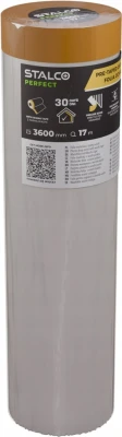 Folia ochronna STALCO 3600 mm x 17 m z taśmą WASHI