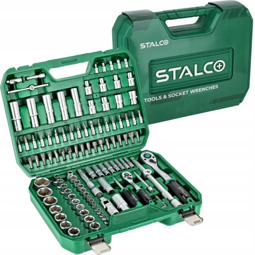 Zestaw kluczy nasadowych STALCO 1/2" i 1/4" - 110 elementów