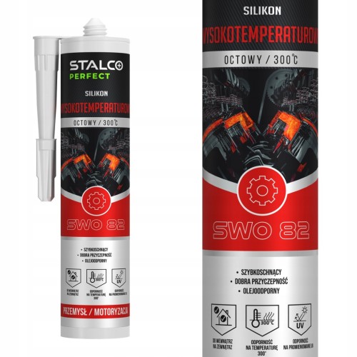 Mocny silikon STALCO 300°C 280 ml wysokotemperaturowy