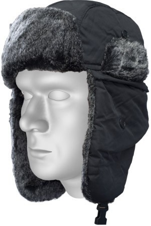 Czapka zimowa uszatka STALCO CORK czarna unisize
