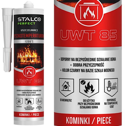 Uszczelniacz wysokotemperaturowy do pieców i kominków STALCO 1200°C 280 ml