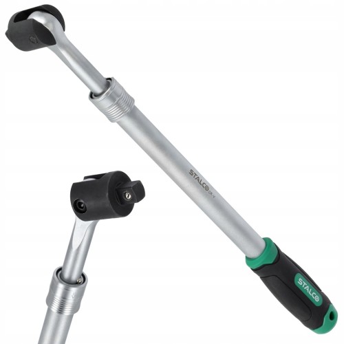 Rękojeść z przegubem teleskopowym do nasadek STALCO 1/2" 470 - 620 mm