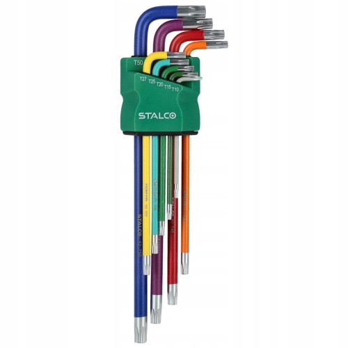 Klucze torx długie STALCO z otworem T10 - T45