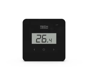 Bezprzewodowy regulator pokojowy R-8b PLUS bateryjny TECH - CZARNY