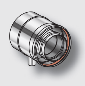 Odskraplacz przelotowy poziomy nierdzewny przewodu kominowego