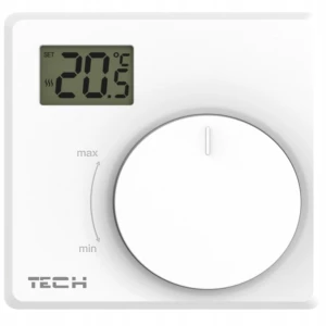 Regulator pokojowy TECH T-P2.1z biały – przewodowy, dwustanowy, 230 V