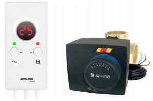 Zestaw siłownik+ sterownik+zawór 3-drogowy 1"