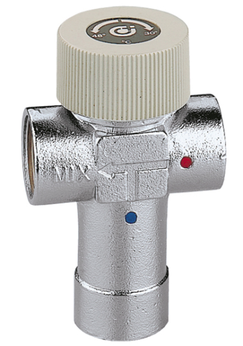 Mieszacz termostatyczny o zakresie regulacji 30-48 stopni Celsjusza i przyłączu 1/2" CALEFFI