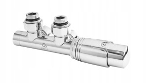 Zawór termostatyczny zespolony kątowy 1/2" chrom