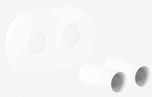 Zestaw maskujący rozeta podwójna z tulejami biały DIAMOND