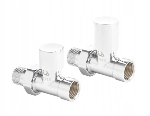 ZESTAW ZAWORÓW GRZEJNIKOWYCH 1/2 PROSTY CHROM