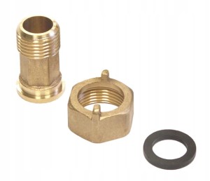 Śrubunek z mosiądzu 3/4" x 1" wodomierzowy